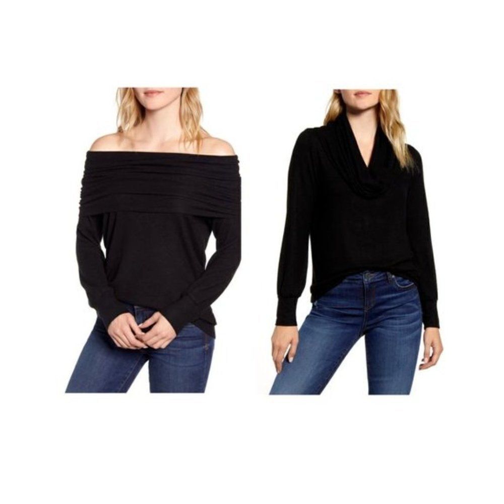 Gibson Cozy Fleece Convertible Neck Sweatshirt